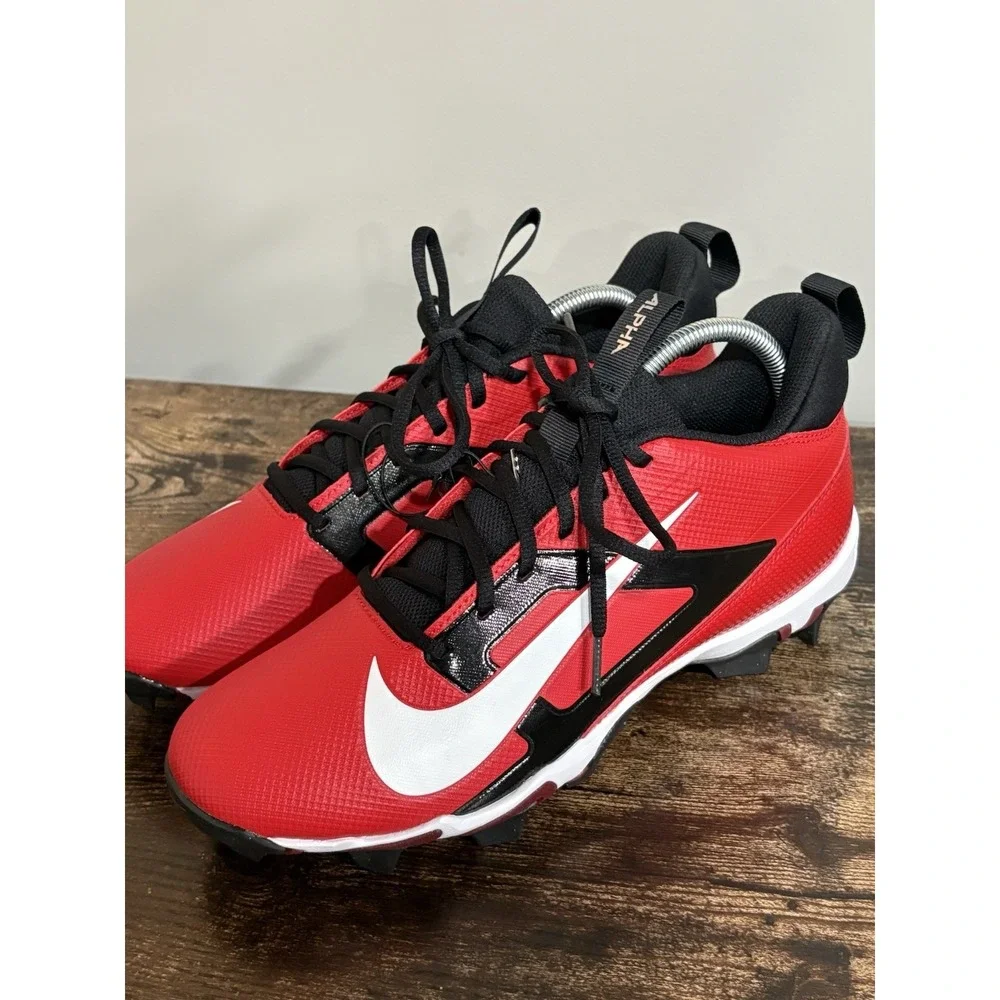 Nike Alpha‎ Menace 4 Shark Men's Red/White Football Cleats NWOB Size 12 Shoe